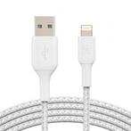 Apple Lightning kabel | 2 meter (Nylon, Wit), Nieuw, Verzenden