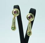 Oorbellen - 18 karaat Geel goud Quartz, Nieuw