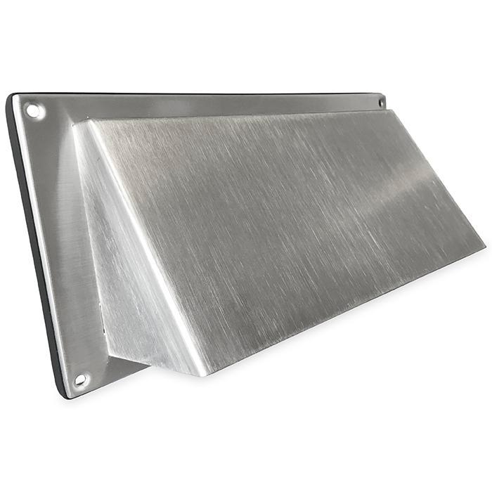 Buitenluchtrooster RVS schuine kap 250 x 125mm, Doe-het-zelf en Bouw, Ventilatie en Afzuiging, Nieuw, Verzenden