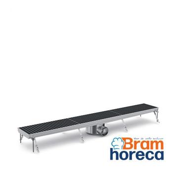 RVS vloerput met zijuitlaat | 1331x200x140 mm, Verzenden