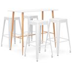 vidaXL 5-delige Barset wit, Huis en Inrichting, Verzenden, Nieuw