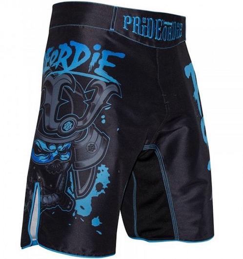 Pride or Die PRiDE of DiE Fight Short Ronin Black Blue, Kleding | Heren, Sportkleding, Blauw, Maat 46 (S) of kleiner, Nieuw, Vechtsport