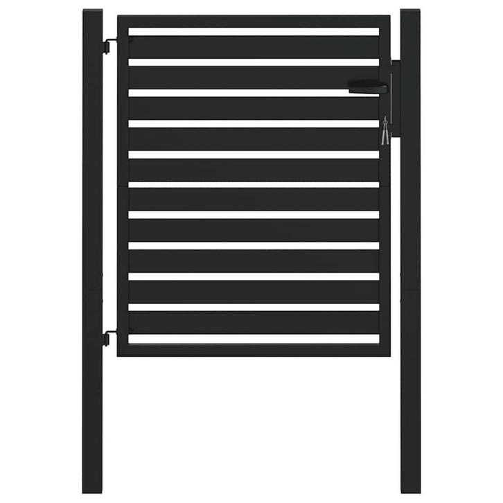 Poort Zwart 100x100 cm | OP = OP 40% (tuinpoort), Tuin en Terras, Tuinhekken en Hekwerk, Met poort, Nieuw, Aluminium, Tuinhek