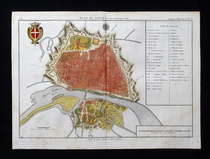 Europa - Italië / Lombardije / Pavia; J.J.F. De Lalande -, Boeken, Atlassen en Landkaarten