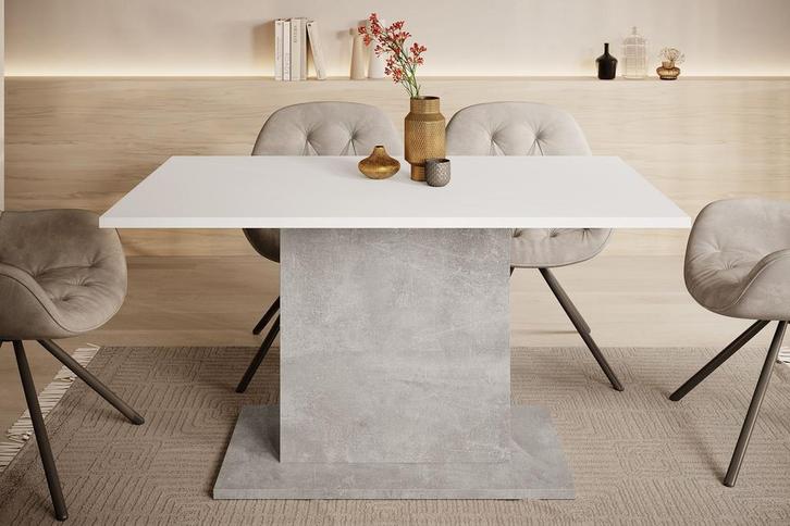 Meubella eetkamertafel Tova wit eettafel 140 cm, Huis en Inrichting, Tafels | Eettafels, Nieuw, 50 tot 100 cm, Verzenden
