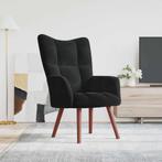 vidaXL Relaxstoel fluweel zwart, Huis en Inrichting, Fauteuils, Verzenden, Nieuw