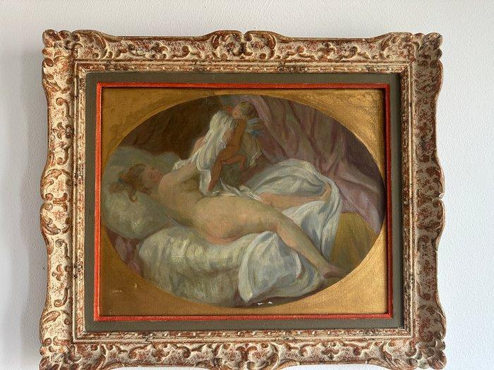 Jean Fragonard (1732/1806), D’après - Venere e amorino - NO, Antiek en Kunst, Kunst | Schilderijen | Klassiek