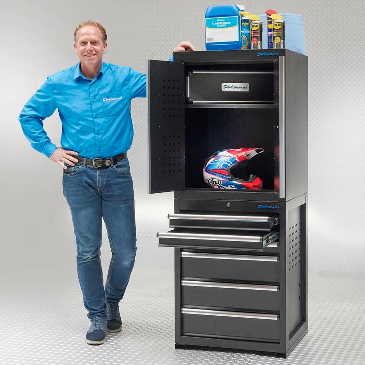 Datona Werkplaatskasten set PRO - zwart - Datona, Doe-het-zelf en Bouw, Werkbanken, Ophalen of Verzenden