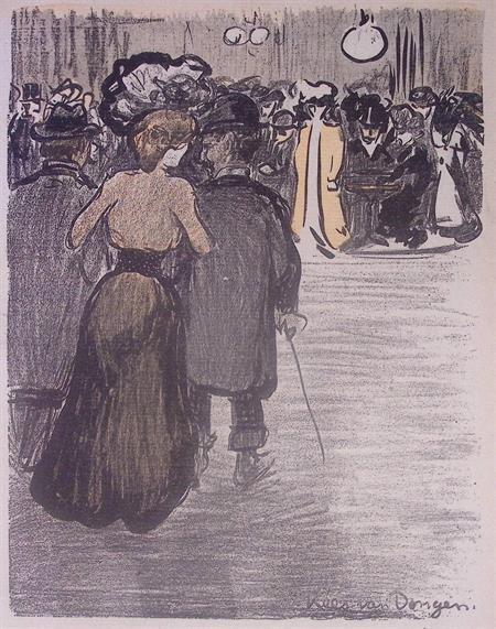 Minnaar - Litho Kees van Dongen (lijst optie, lithos), Antiek en Kunst, Kunst | Litho's en Zeefdrukken, Verzenden