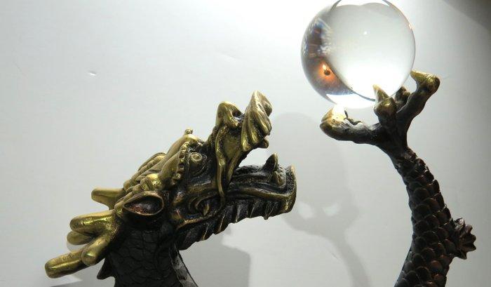 Chinese Keizerlijke Draak - Glas, metal - China - 20e eeuw, Antiek en Kunst, Antiek | Overige Antiek