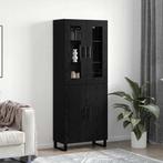 vidaXL Highboard met plank met opslag Zwart eiken 69.5 x 34, Huis en Inrichting, Verzenden, Nieuw