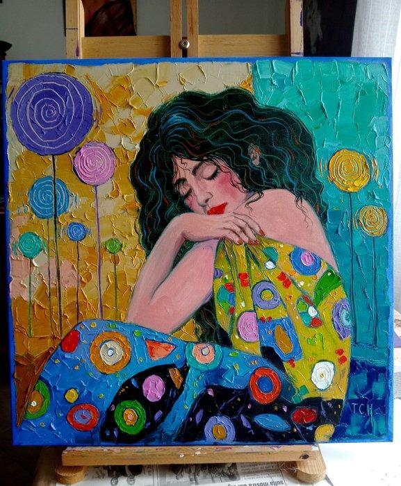 Lidia Tchoumakova - Dreams in my garden, Antiek en Kunst, Kunst | Schilderijen | Modern