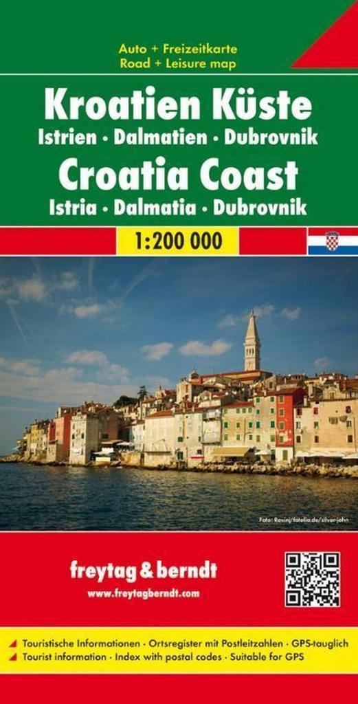 F&B Wegenkaart Kroatische kust, Istrië, Dalmatië / F&B, Boeken, Wetenschap, Gelezen, Verzenden