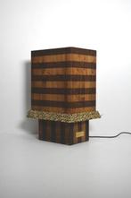 Studio Greca - Lampe de table - Ettore TL - Bois, Fourrure,, Antiquités & Art