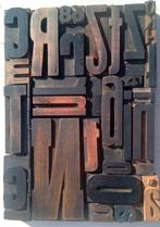 Drukblokken - Compositie van grote, oude typografische
