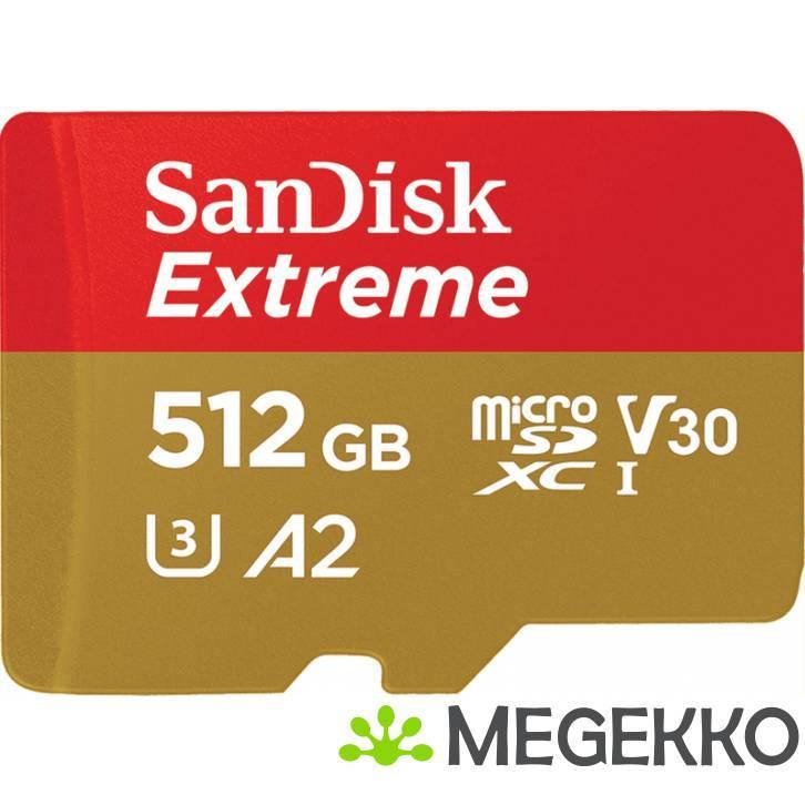 SanDisk Extreme 512GB MicroSDXC Geheugenkaart met SD Adapter, Informatique & Logiciels, Ordinateurs & Logiciels Autre, Envoi