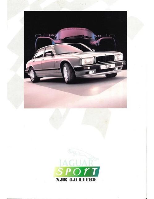 1991 JAGUAR XJR 4.0 SPORT BROCHURE ENGELS, Boeken, Auto's | Folders en Tijdschriften