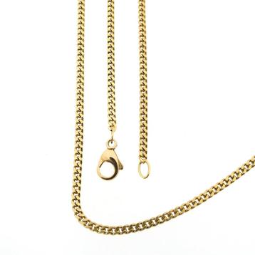 18 Krt. Gouden gourmet schakel ketting | 61 cm (unisex) beschikbaar voor biedingen