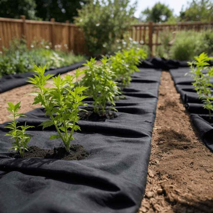 vidaXL Geotextielmembraan 1x50 m polyestervezel zwart, Tuin en Terras, Overige Tuin en Terras, Nieuw, Verzenden