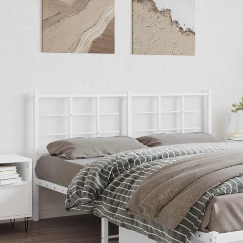 vidaXL Tête de lit métal blanc 160 cm, Maison & Meubles, Chambre à coucher | Lits, Neuf, Envoi