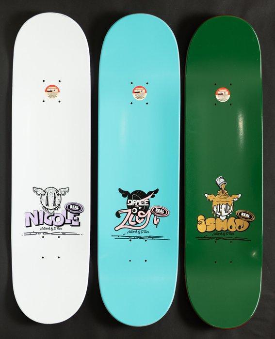 D*Face (1978) - Real skateboard signed set, Antiek en Kunst, Kunst | Designobjecten
