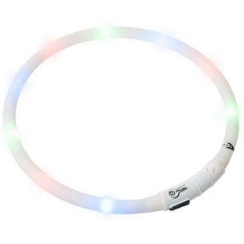 LED EASYDOG halsband - Wit / RGB - inkortbaar 20 tot 70, Maison & Meubles, Lampes | Autre, Envoi