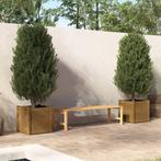 vidaXL Plantenbakken 2 st 50x50x50 cm massief grenenhout hon