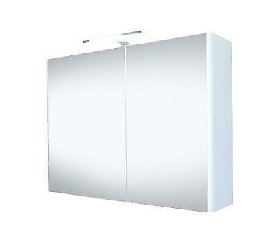 Happy MDF spiegelkast + verlichting 80x60cm, Huis en Inrichting, Woonaccessoires | Spiegels, Ophalen of Verzenden