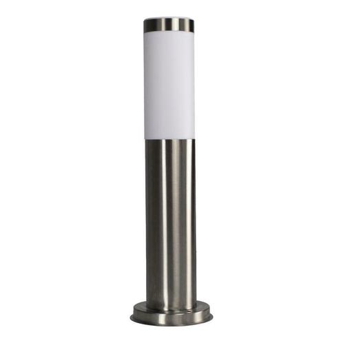 Staande buitenlamp zilver rond 45 cm IP44 | Kreta, Tuin en Terras, Buitenverlichting, Nieuw, Led, Overige materialen, Verzenden