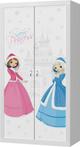 Kinder kledingkast Frozen prinses 90x190x40 cm - wit - 2 deu