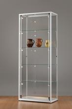 *TIP*  Luxe vitrinekast aluminium 80 cm met draaideur en ha, Ophalen of Verzenden