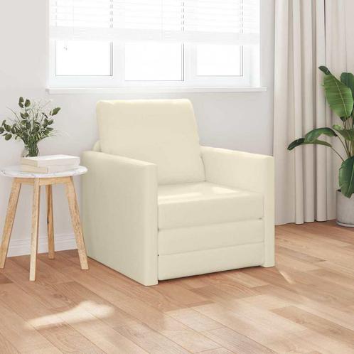vidaXL Vloer Slaapbank met kussen Crème 74 x 77 x 81 cm, Huis en Inrichting, Zetels | Zetels, Nieuw, Verzenden