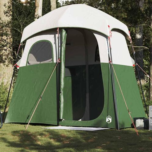 vidaXL Douchetent 2-persoons waterdicht groen, Caravanes & Camping, Tentes, Envoi