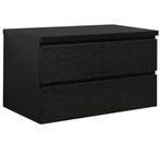 Wastafelkast Angela 100 x 48 cm Zwart Hout Wastafelmeubel, Verzenden