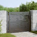 vidaXL Tuinpoort met slot Zwart Poedercoated staal, Tuin en Terras, Verzenden, Nieuw