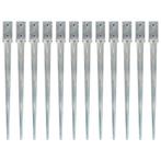 vidaXL Grondpinnen 12 st 7x7x90 cm gegalvaniseerd staal, Verzenden, Nieuw