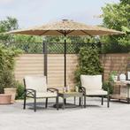 vidaXL Parasol met stalen paal 288x288x225 cm bruin, Tuin en Terras, Verzenden, Nieuw