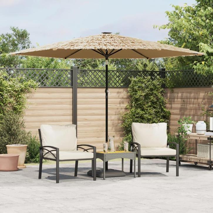 vidaXL Parasol met stalen paal 288x288x225 cm bruin, Jardin & Terrasse, Parasols, Envoi
