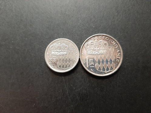 Monaco. Lot de 2 essais (1/2 Franc 1965 et 1 Franc 1960), Postzegels en Munten, Munten | Europa | Euromunten