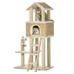 TRUUSK Krabpaal Grote Kattenboom - 130cm - Met Kattenhol & S, Verzenden, Nieuw