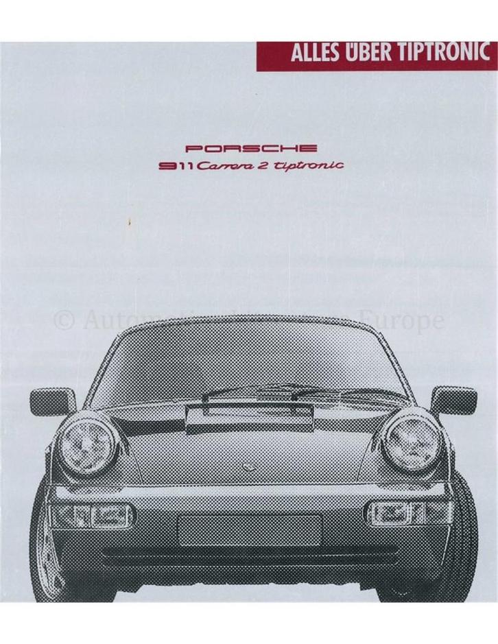 1990 PORSCHE 911 CARRERA 2 TIPTRONIC VERSNELLINGSBAK, Boeken, Auto's | Folders en Tijdschriften