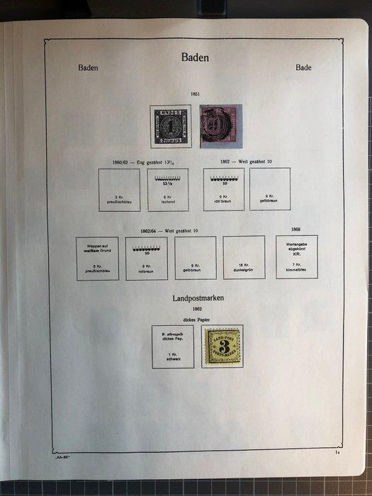 Oud-Duitsland: Baden-Württemberg 1840/1920 - Een nette en, Timbres & Monnaies, Timbres | Europe | Allemagne