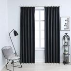 vidaXL Gordijnen verduisterend met haken 2 st 140x245 cm, Huis en Inrichting, Verzenden, Nieuw