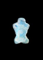 Romano-Egyptian lichtblauw glas Fallusamulet (Zonder