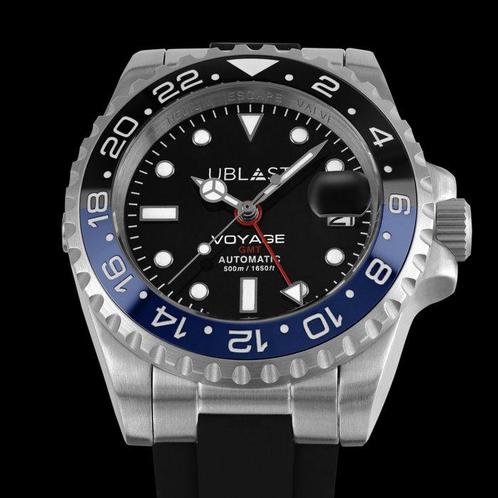 Ublast - Voyage Pro Diver GMT - REF.UBVPD40CBBK - Zonder, Bijoux, Sacs & Beauté, Montres | Hommes