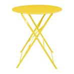 Inklapbare Tafel | PERTH | Staal | Geel | In-/Outdoor |, Verzenden, Nieuw in verpakking