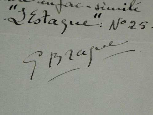 Georges Braque - Lettre autographe signée [autorisation de, Verzamelen, Film en Tv