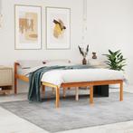 vidaXL Seniorenbed 135x190 cm massief grenenhout wasbruin, Huis en Inrichting, Slaapkamer | Bedden, Verzenden, Nieuw