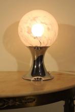 Buffet tafellamp - Glas, Staal - Onbekende ontwerper - Lamp