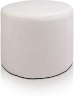 Poef imperia pluche - gebroken wit met grijs/blauwe gloed..., Huis en Inrichting, Ophalen of Verzenden, Nieuw
